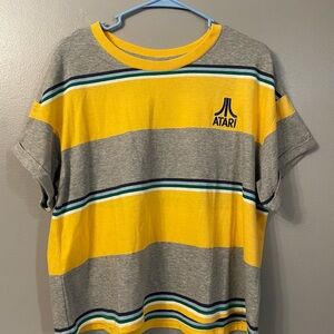 Junk Food Clothing Yellow and Gray Striped Tee